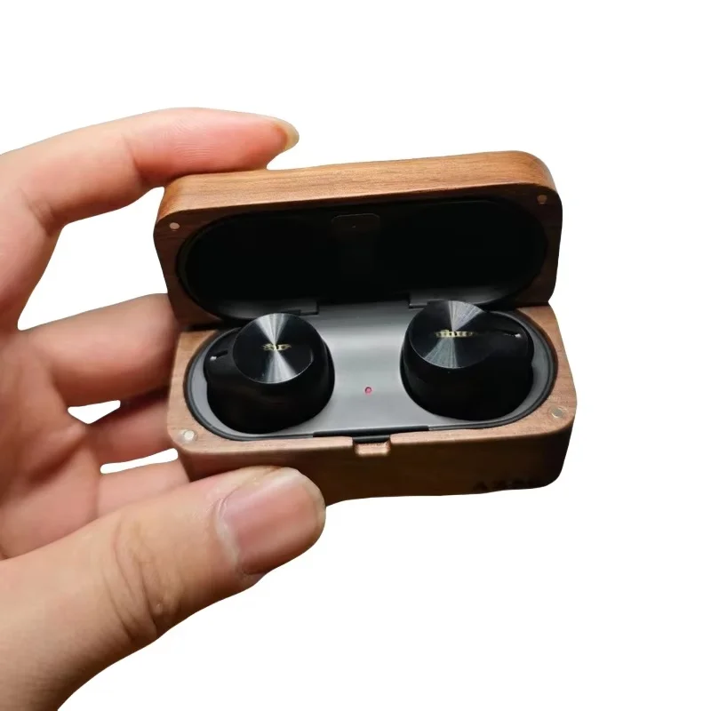 Walnut Wood Earphone Protective Case Suitable for Panasonic Technics AZ80 Wireless Bluetooth Earphone Ghibli