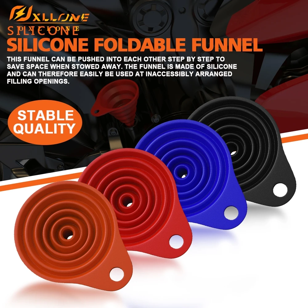 Universal For Aprilia RS50 RS125 RS250 RSV RST 1000 RSV4R RS 50 125 250 RSV4 Factory Motrcycle Engine Silicone Liquid Funnel