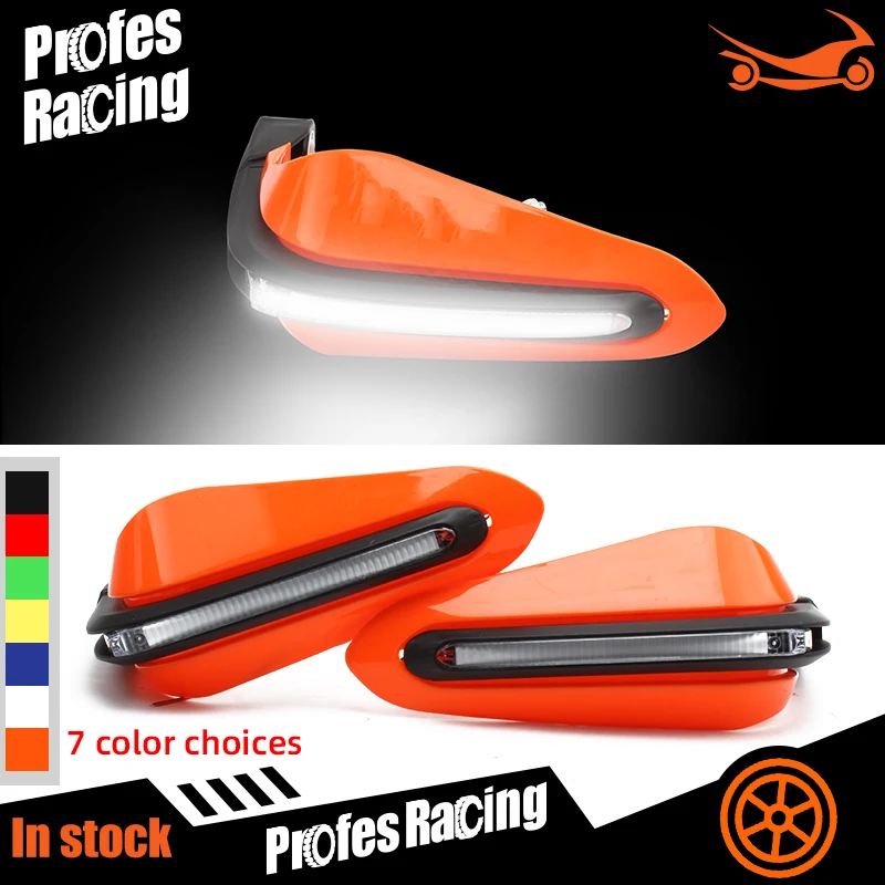 Motocross LED Light Handguard For APRILIA PEGASO 650 SXV SR 150 RSV RSV4 RS50 TUONO V4 RS 125 SR 50 RS 50 Dirt Bike Hand Guards
