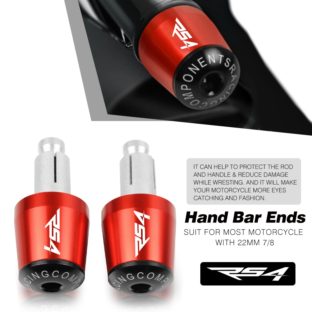 Motorcycle Accessories 7/8"22MM Handlebar Hand Grips Handle Bar Ends Cap FOR APRILIA RS4 125 RS50 RS 50 2000 2001 2002 2003-2005