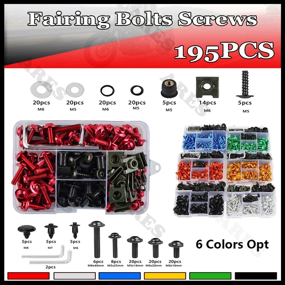 Motorcycle Fairing Bolts Kit Bodywork Screws Nut For aprilia rs 125 sr 50 rsv4 shiver DORSODURO 750 1200 pegaso 650 RSV MILLE R
