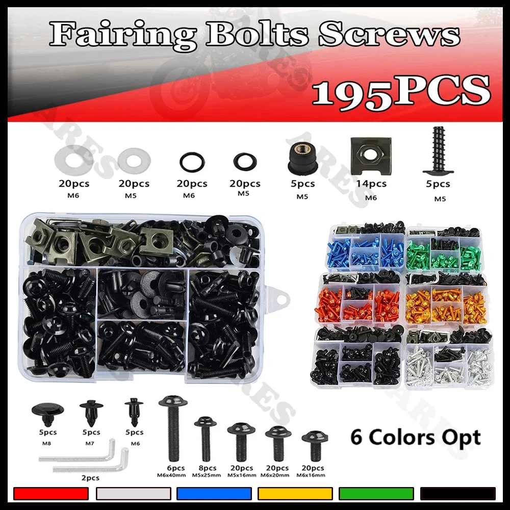 Motorcycle Fairing Bolts Kit Bodywork Screws Nut For aprilia rs 125 sr 50 rsv4 shiver DORSODURO 750 1200 pegaso 650 RSV MILLE R