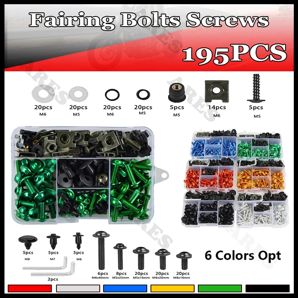 Motorcycle Fairing Bolts Kit Bodywork Screws Nut For aprilia rs 125 sr 50 rsv4 shiver DORSODURO 750 1200 pegaso 650 RSV MILLE R