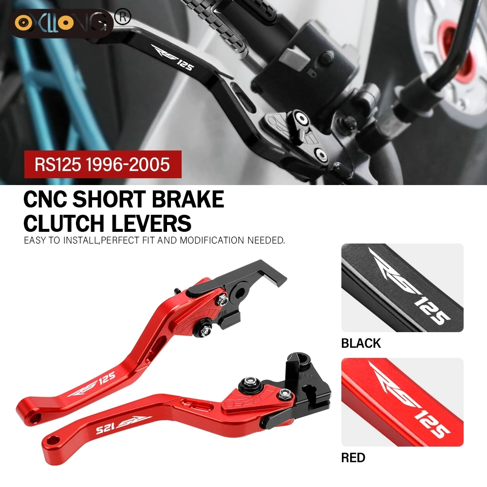 CNC Motorcycle Short Brake Clutch Levers Accessories For APRILIA RS125 1996 1997 1998 1999 2000 2001 2002 2003 2004 2005 RS 125