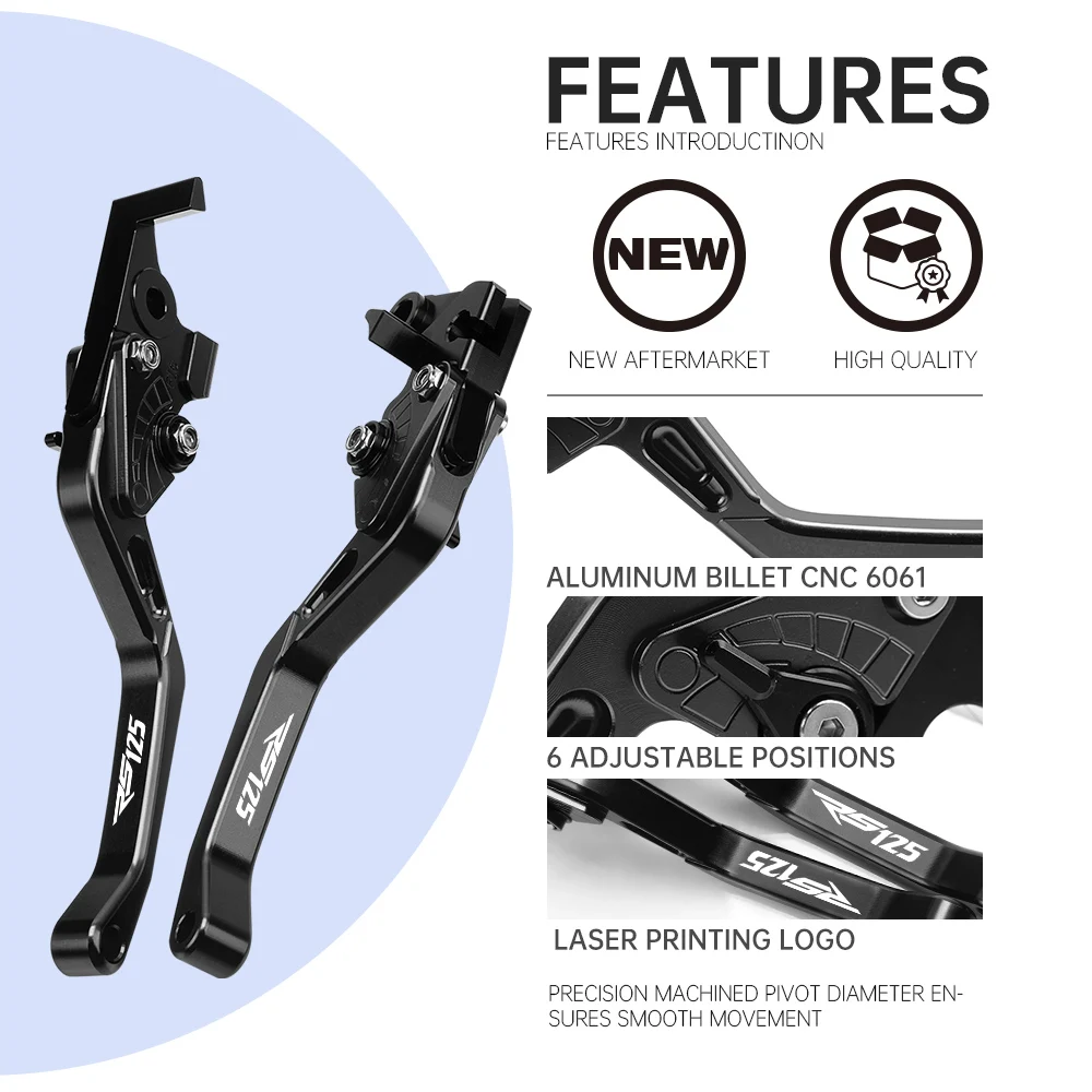 CNC Motorcycle Short Brake Clutch Levers Accessories For APRILIA RS125 1996 1997 1998 1999 2000 2001 2002 2003 2004 2005 RS 125