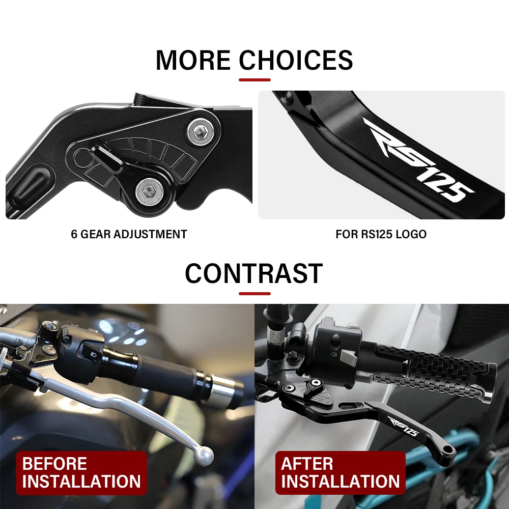CNC Motorcycle Short Brake Clutch Levers Accessories For APRILIA RS125 1996 1997 1998 1999 2000 2001 2002 2003 2004 2005 RS 125