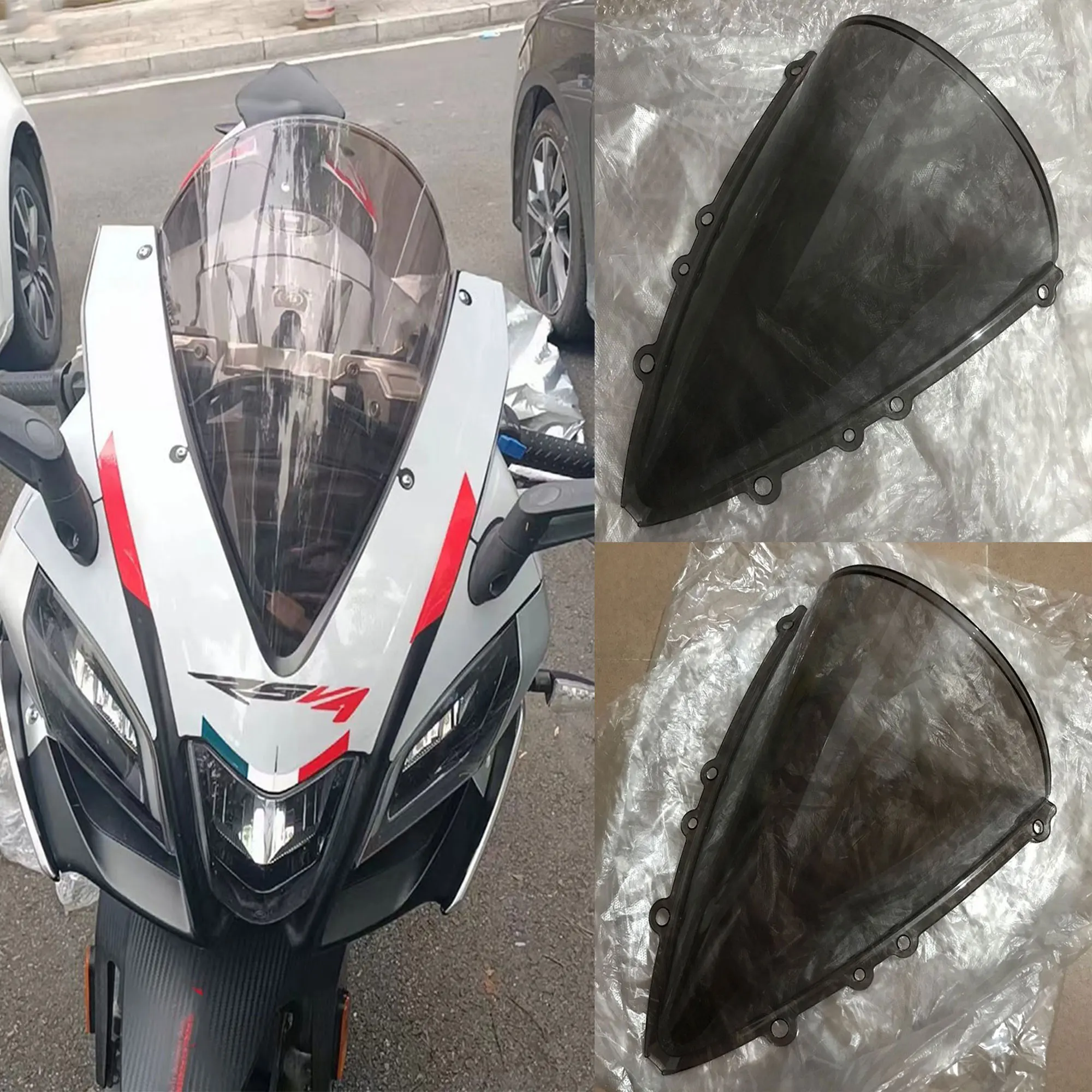 For Aprilia RS125 2018 2019 2020 RS 125 Motorcycle Sports Windscreen Screen Wind Deflectors Double Bubble Windshield Accessories