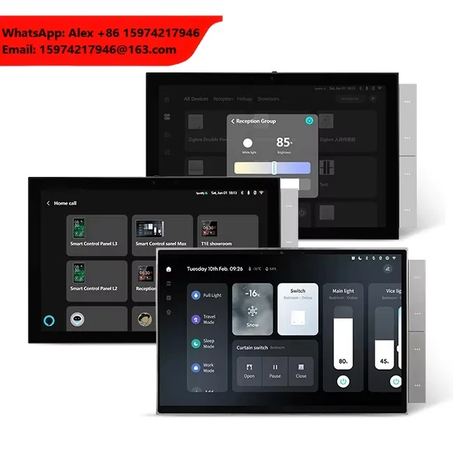 Tuya Smart Home Controls Panel 10.1 Inch Touch Screen With BLE Zigbee Gateway Android 11 Multi-function Relay Scene Switch
