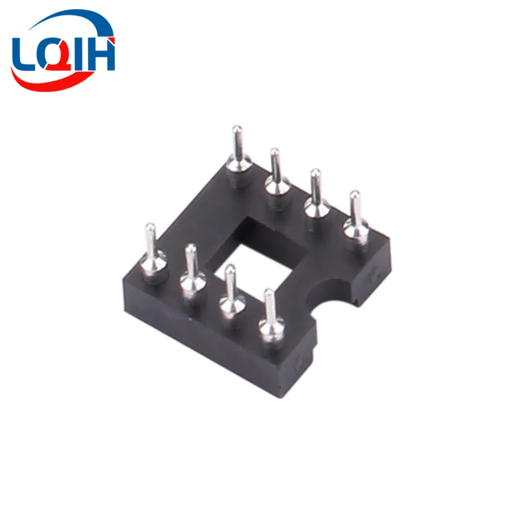 10PCS Round Square Hole IC Socket Connector Integrated Circuit Socke 6 8 14 16 18 20 24 28 32 40 Pin Connector DIP Socket
