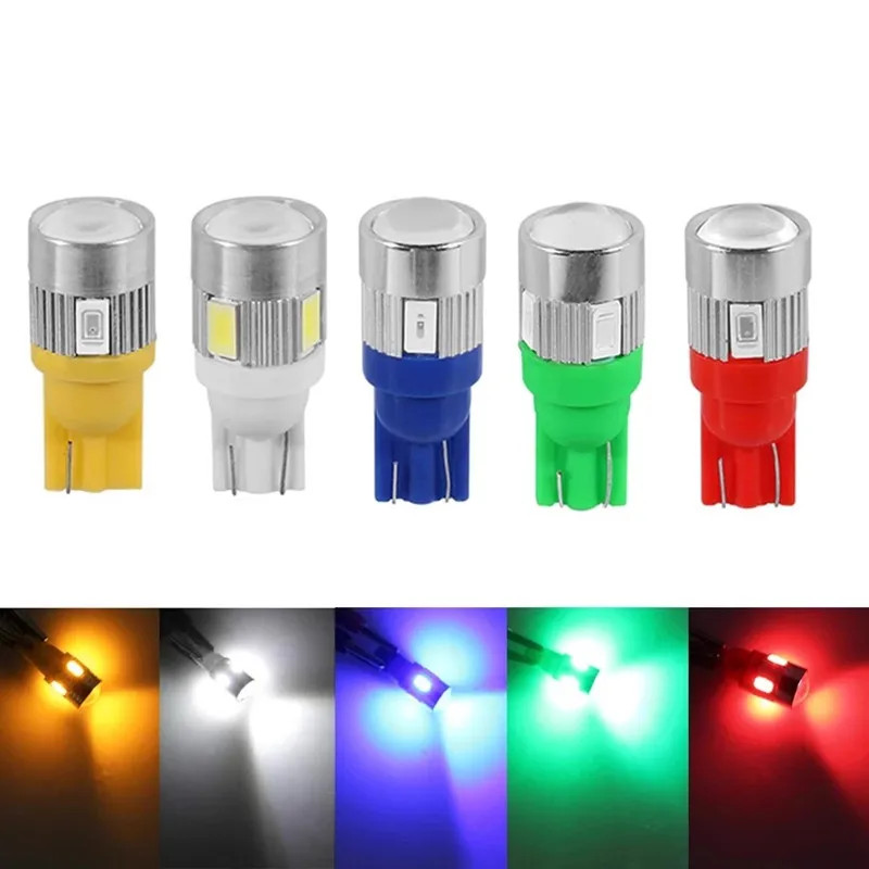 2/4/10PCS CANBUS T10 W5W 194 LED Bulb 5630/6SMD 12V Car Interior Reading Lamp Clearance Lights License Plate Bulbs Signal Light