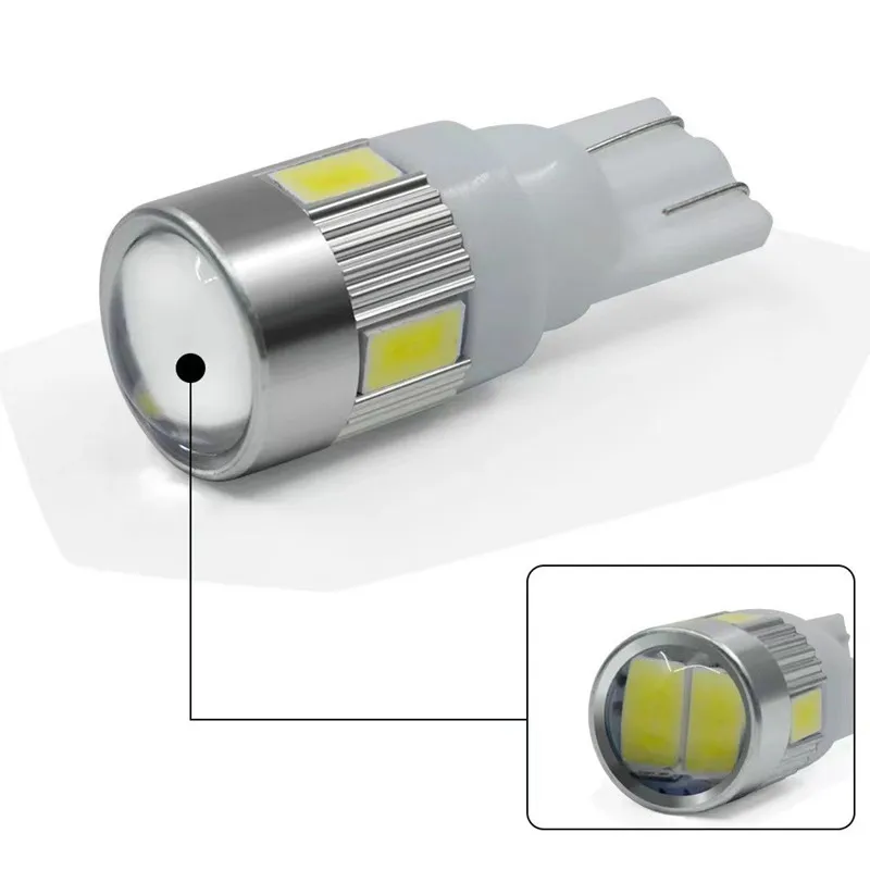 2/4/10PCS CANBUS T10 W5W 194 LED Bulb 5630/6SMD 12V Car Interior Reading Lamp Clearance Lights License Plate Bulbs Signal Light