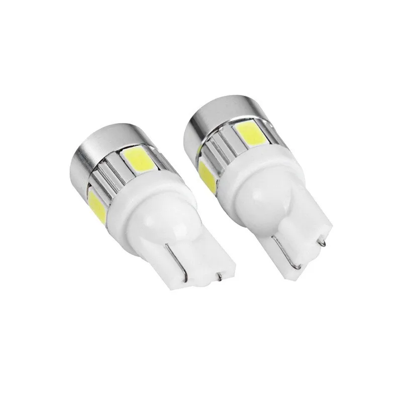 2/4/10PCS CANBUS T10 W5W 194 LED Bulb 5630/6SMD 12V Car Interior Reading Lamp Clearance Lights License Plate Bulbs Signal Light