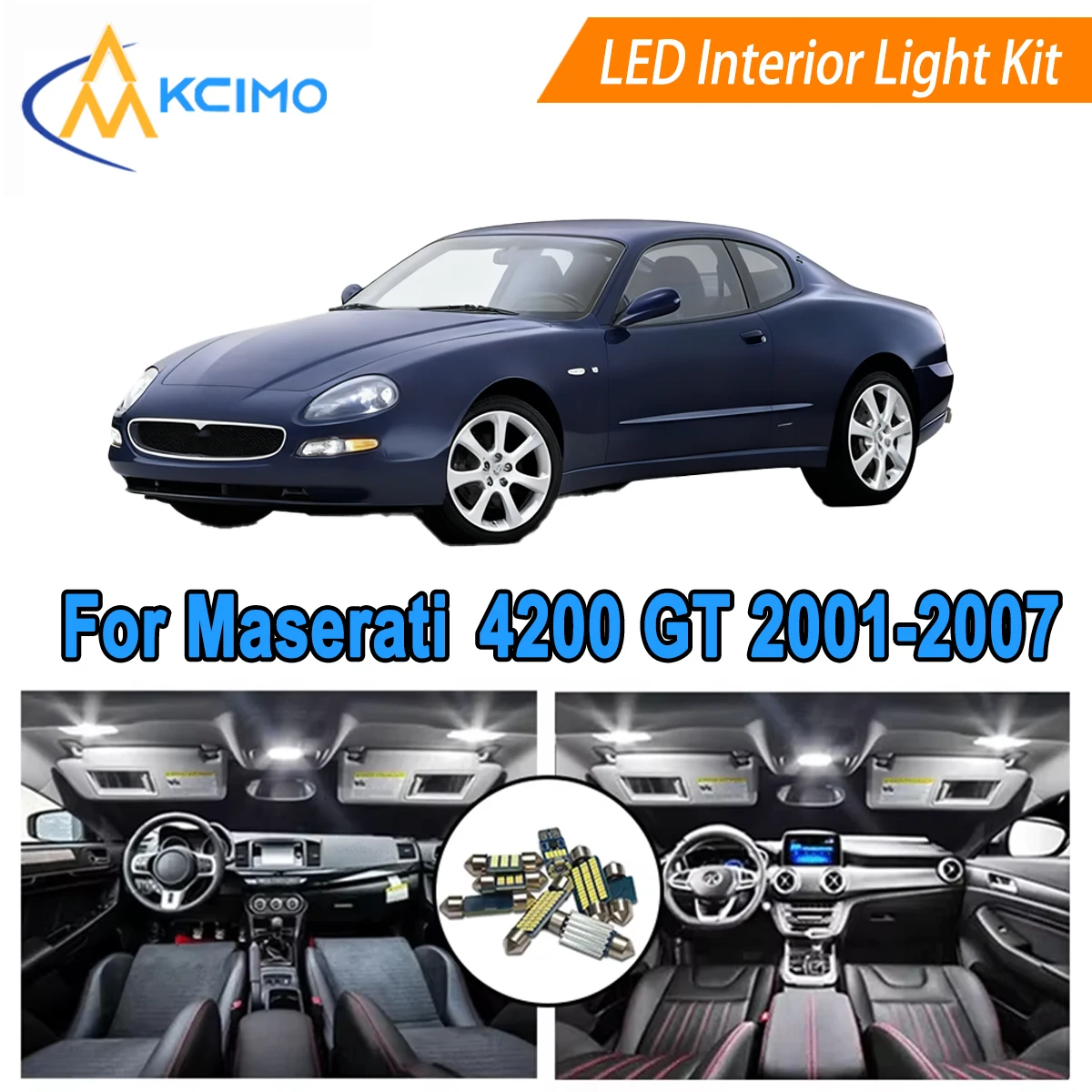 Canbus LED Interior Bulbs For Maserati	 4200 GT 2001-2007 Car Accessories Reading Dome Light Kit