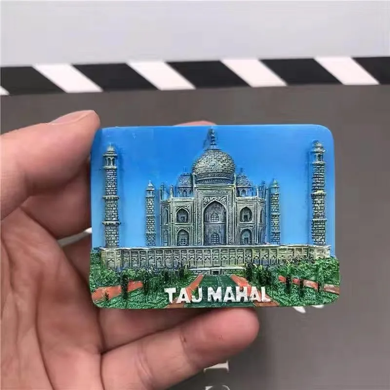 India Fridge Magnet Taj Mahal Refrigerator Magnetic Sticker Souvenir Resin Refrigerator Magnet Sticker Home Decoration