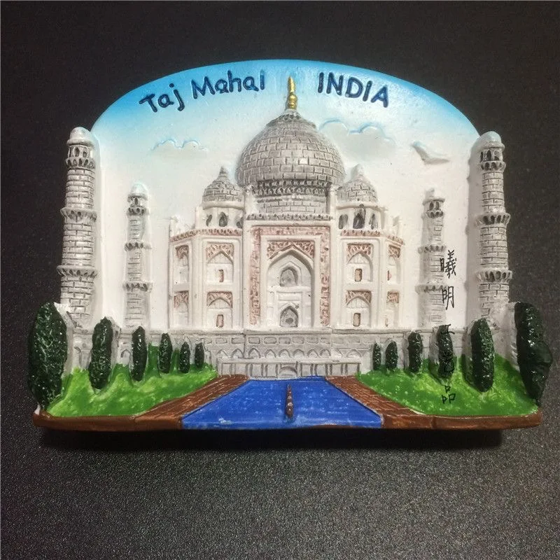 India Fridge Magnet Taj Mahal Refrigerator Magnetic Sticker Souvenir Resin Refrigerator Magnet Sticker Home Decoration