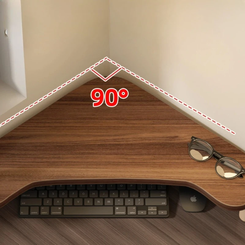 Corner Computer Stand, Triangle Monitor Riser for Desk, Space-Saving Organizer with Storage, Adjustable for 17-32 Inch Screens