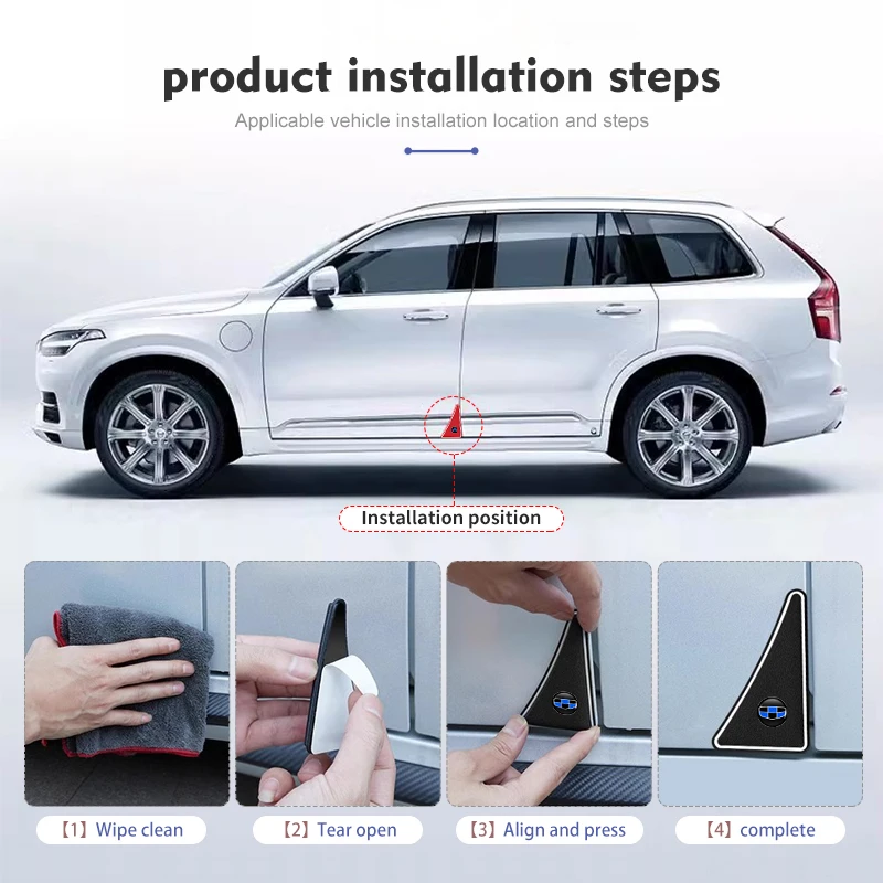 2Pcs Car Door Corner Anti-Collision Stickers for Geely Coolray Monjaro Tugella Emgrand Anti-Scratch Protector Decals