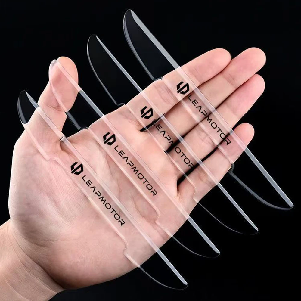 For Leapmotor C10 C11 C01 T03 C16 B10 Transparent Car Door Anti‑Collision Strip Anti‑Knock Door Edge Protector Auto Exterior Mod