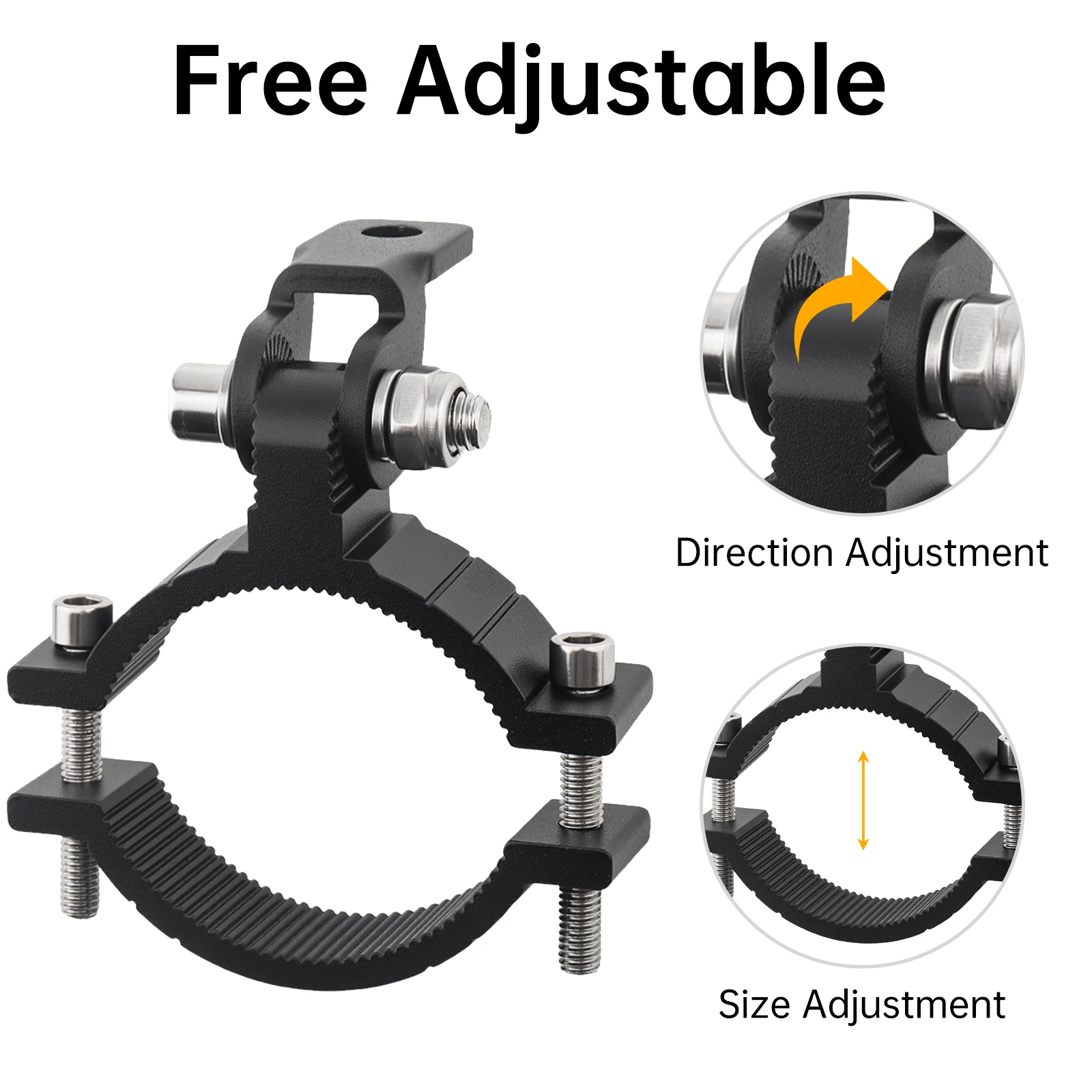 2pcs Motorcycle Spotlight Mount Clamp Bracket Aluminum Alloy LED Light Bar Tube Holder for Motorcycle Scooter Dirt Pit Bike SUV