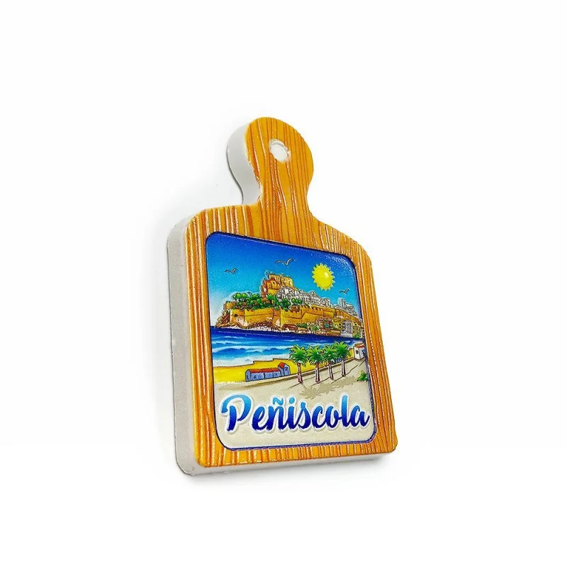 3D Resin Fridge Magnet Spain Peniscola Castle Seaside Souvenir Cute Magnets Home Decor Refrigerator Magnets