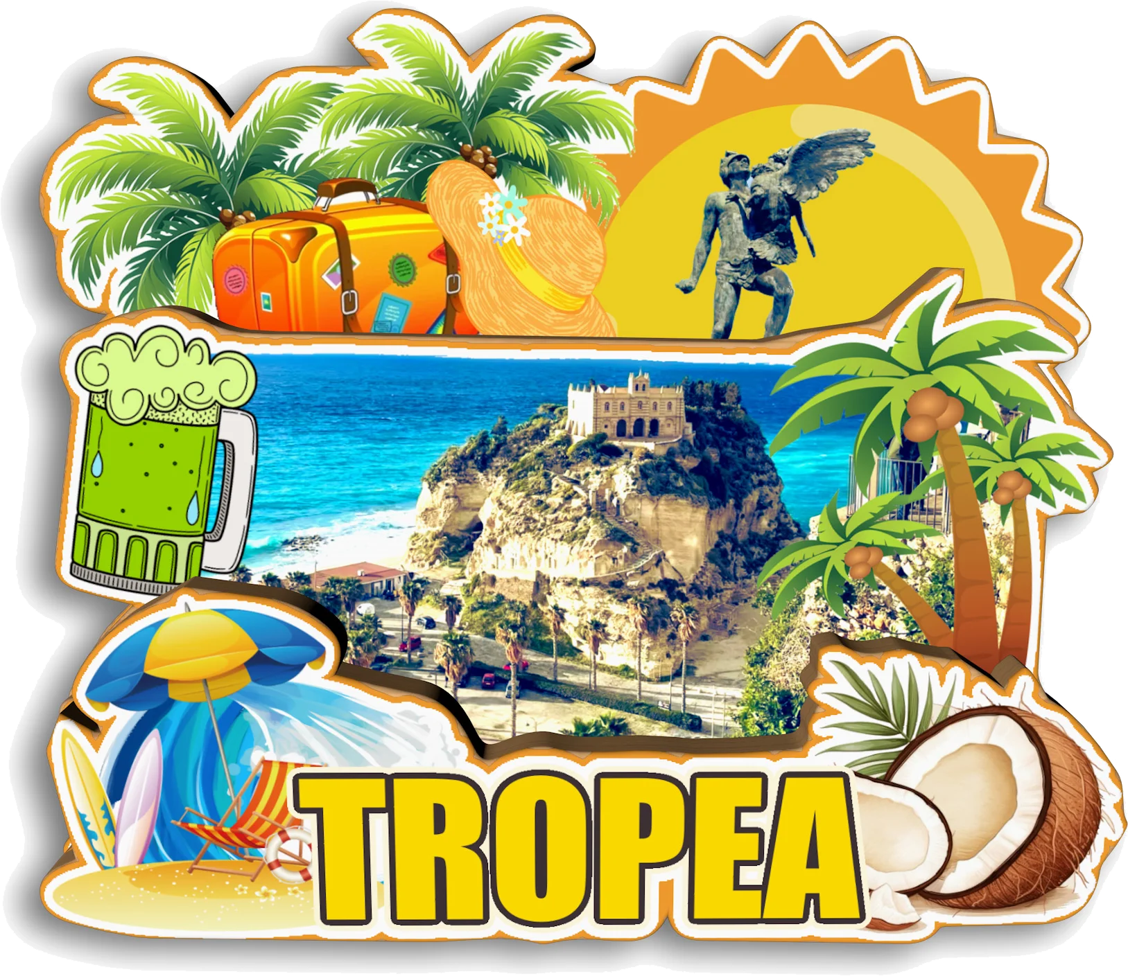Verona Bari Perugia Tropea Italy Fridge Magnet Travel Souvenir Gift Handmade Decorative Refrigerator Sticker Home