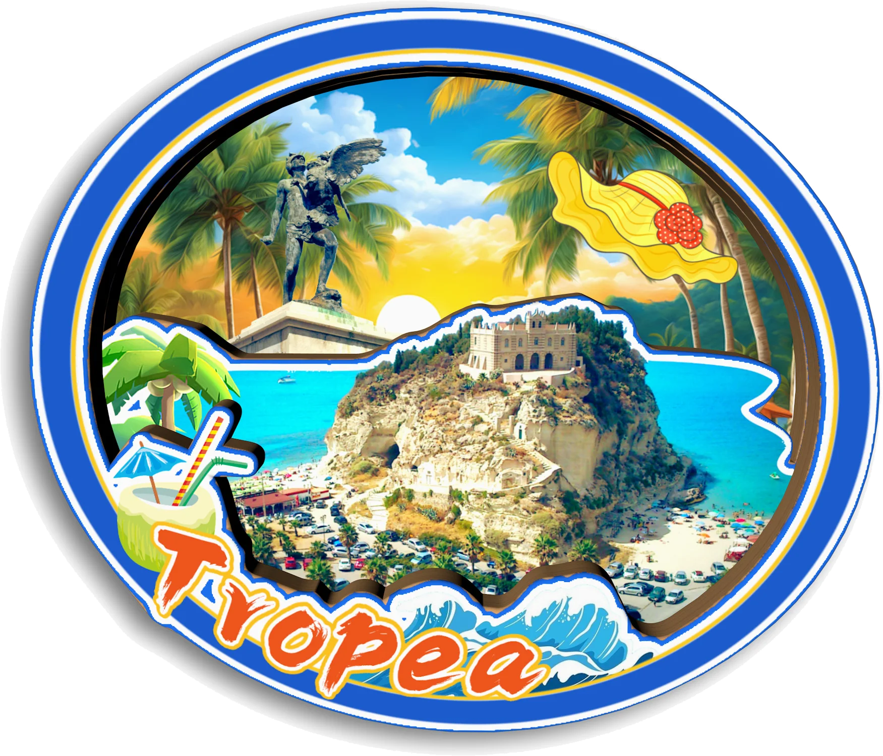 Verona Bari Perugia Tropea Italy Fridge Magnet Travel Souvenir Gift Handmade Decorative Refrigerator Sticker Home