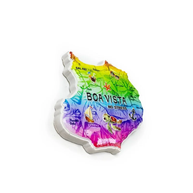 3D Resin Boa Vista (Cape Verde) Cute Fridge Magnet Imanes Nevera Magnet Frigo Room Decorations Home Decor Items