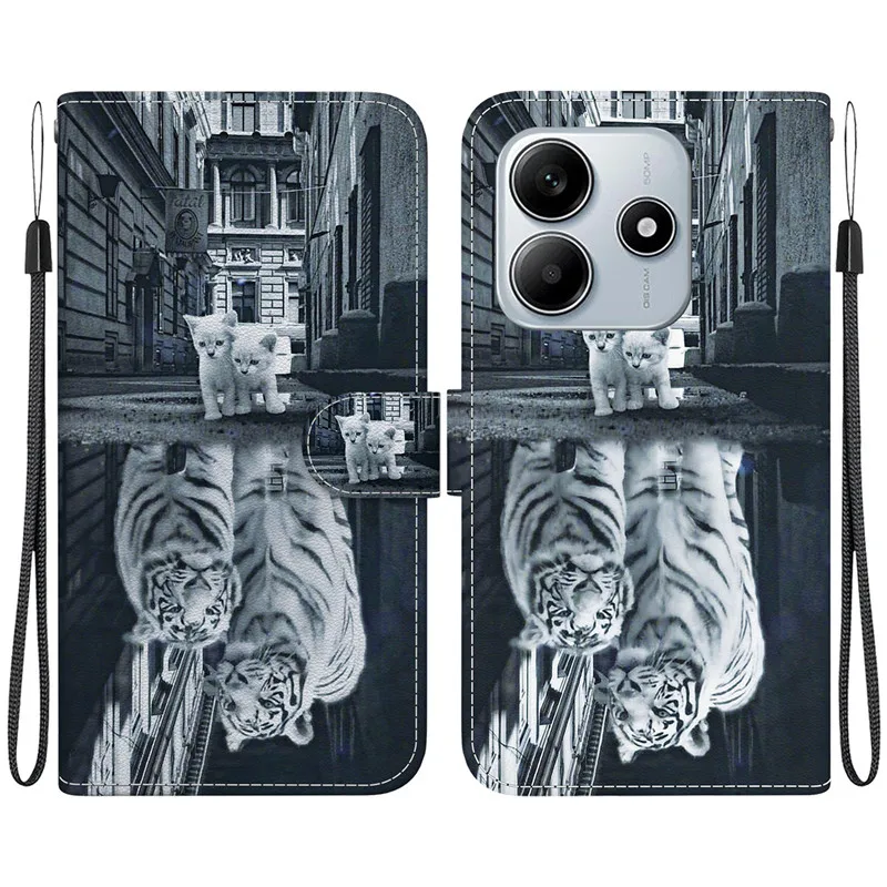 Wallet Card Stand Magnetic Flip Case For Xiaomi Poco C75 X7 M7 15 14T 13T Pro 14 13 Lite PocoC75 Coque Etui Leather Phone Cover