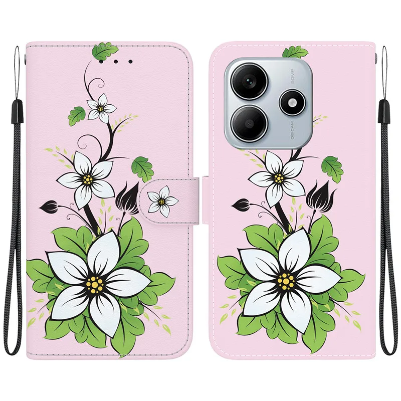 Wallet Card Stand Magnetic Flip Case For Xiaomi Poco C75 X7 M7 15 14T 13T Pro 14 13 Lite PocoC75 Coque Etui Leather Phone Cover