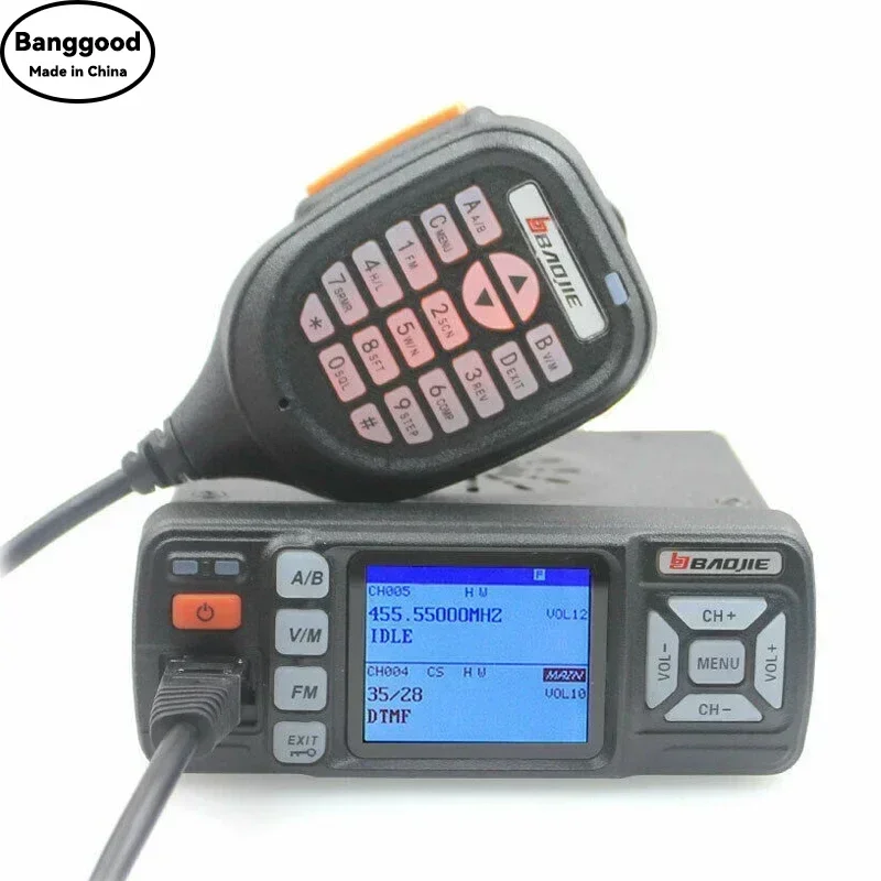 Baojie BJ-318 Mobile Car Radio Dual Band VHF UHF BJ318 20W/25W Transceiver Walkie Talkie Ham Radio Transceiver Upgrade BJ-218