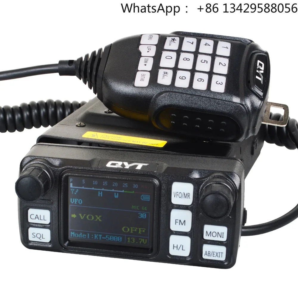 QYT Kt-5000 KT5000 25W VHF UHF Dual Band FM Commercial Station 2TONE 5TONE VOX Scrambler Car Vehicle Transceiver Mobile