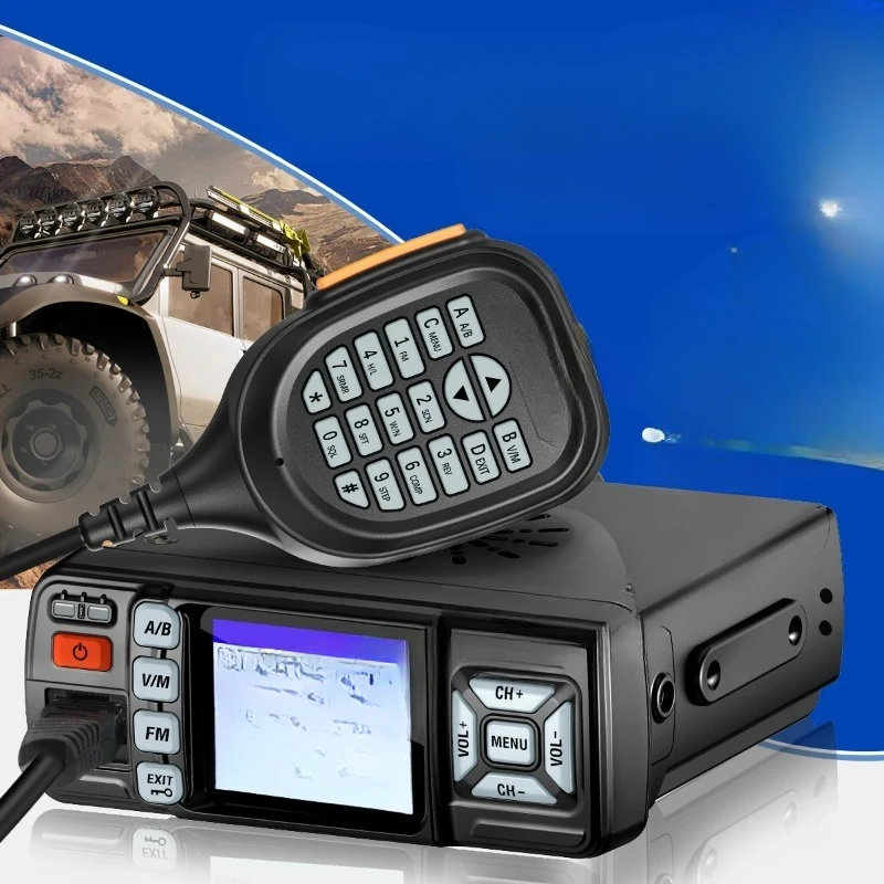 Mobile Radio 25W Dual Band DTMF VHF UHF Long Range Transceiver 13.8V DC LCD Display AR-318 Car Radio Walkie Talkie