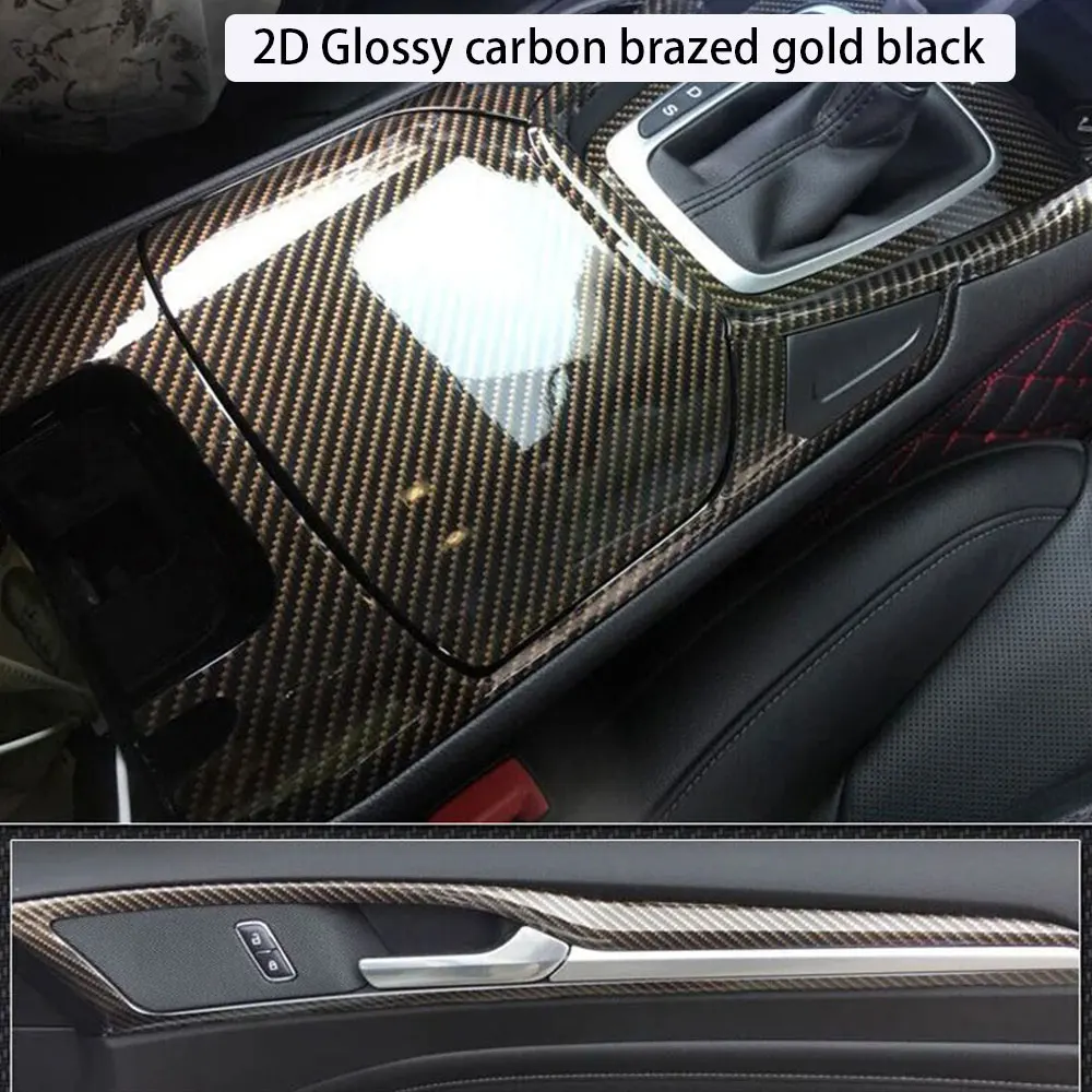 2D 5D 6D carbon fiber Gold Silver automot Sticker Car Decals for Vehicle Wraping Vinyl  Car Film Cover Auto tuning car universal