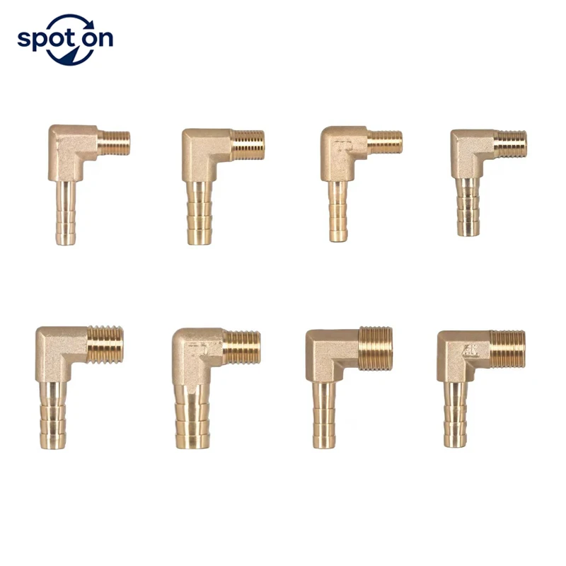 M5 M6 M8 M10 Metric Male X 4 5 6 8 10 mm Hose Barb Elbow 90 Degree Brass Pipe Fitting Connector Home Garden Water Gas Oil