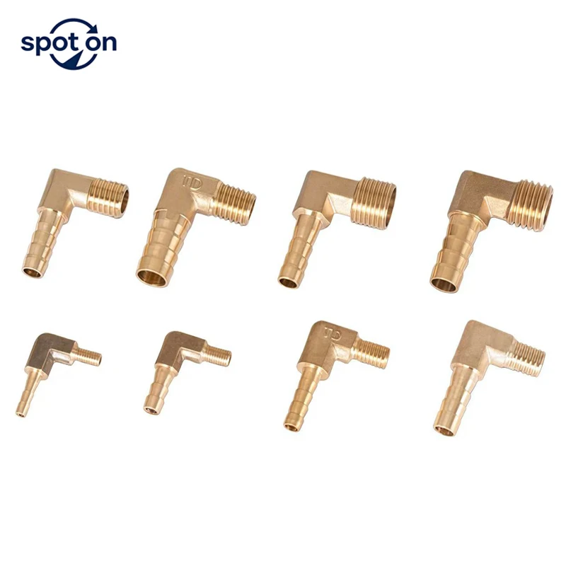 M5 M6 M8 M10 Metric Male X 4 5 6 8 10 mm Hose Barb Elbow 90 Degree Brass Pipe Fitting Connector Home Garden Water Gas Oil