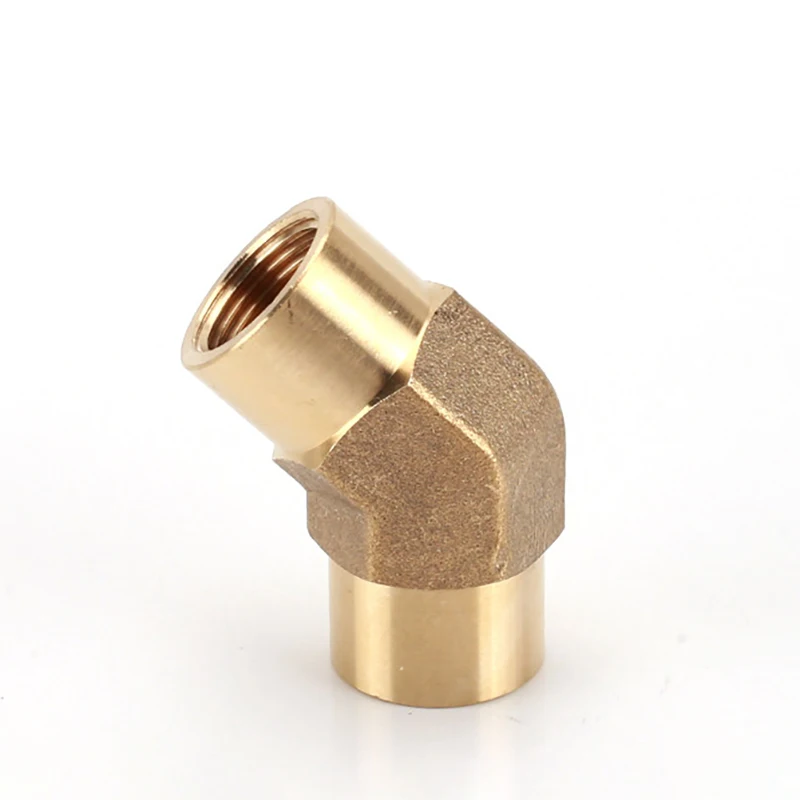 Peijian Bsp Brass Elbow Connector 45 Degree Male/female Thread 1/8" 1/4" 3/8" 1/2" Pipe Fitting Elbow Connector
