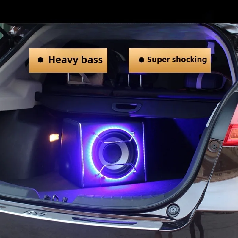 Car Audio 10-Inch Active Subwoofer Bass Upgrade Kit Powerful Enclosure Box Ultra Deep Bass Car Speaker Modification Accessories
