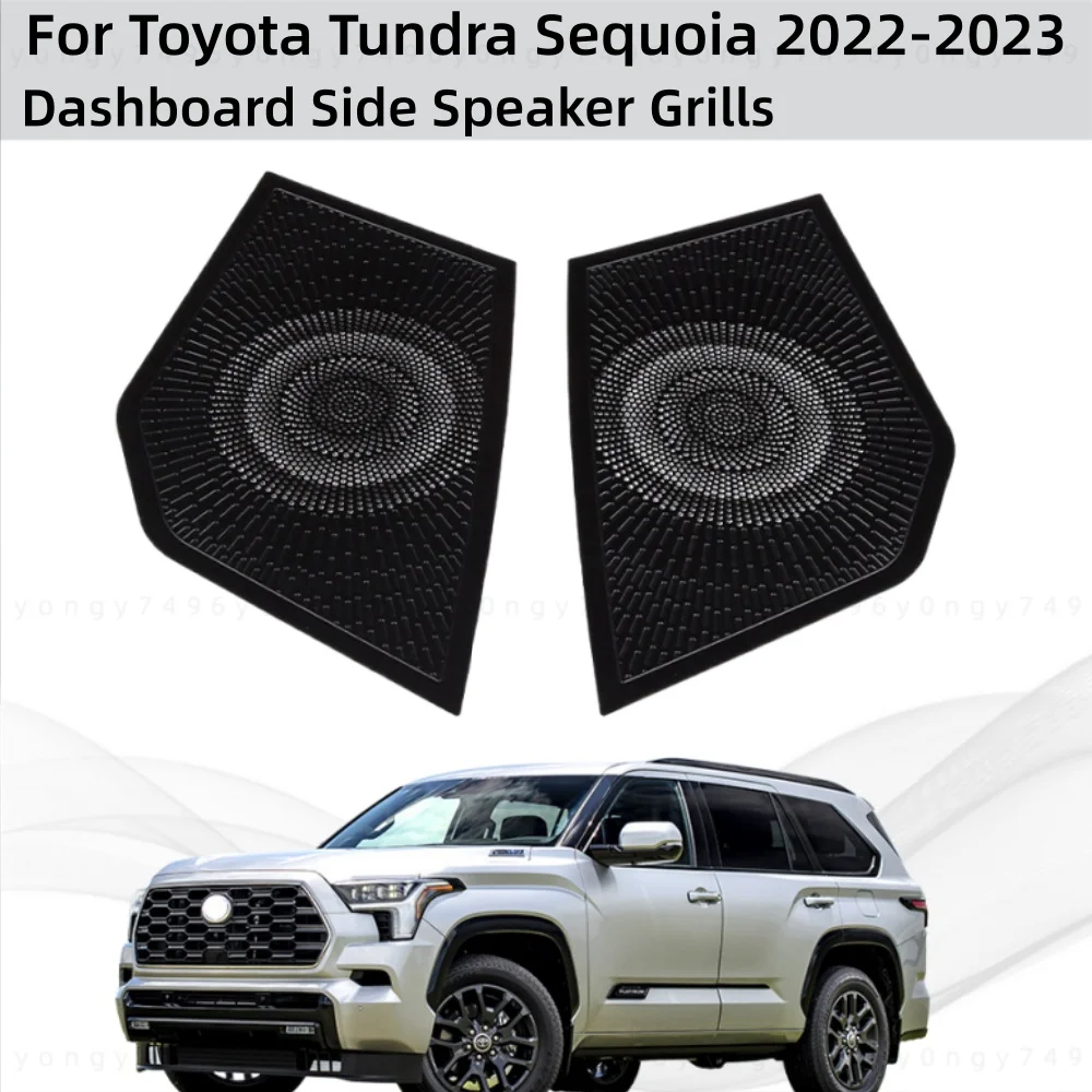 Car Upgrade Styling Dashboard Side Speaker Grills For Toyota Tundra Sequoia 2022-2023 Modification Decoration Accessories
