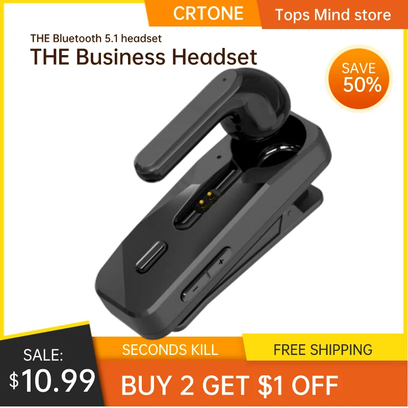 Mni Business Headset Bluetooth 5.1 Earphone Wireless Headphone Earbuds Driving Handsfree Phone Headset Fone Sem Fio Auricolari