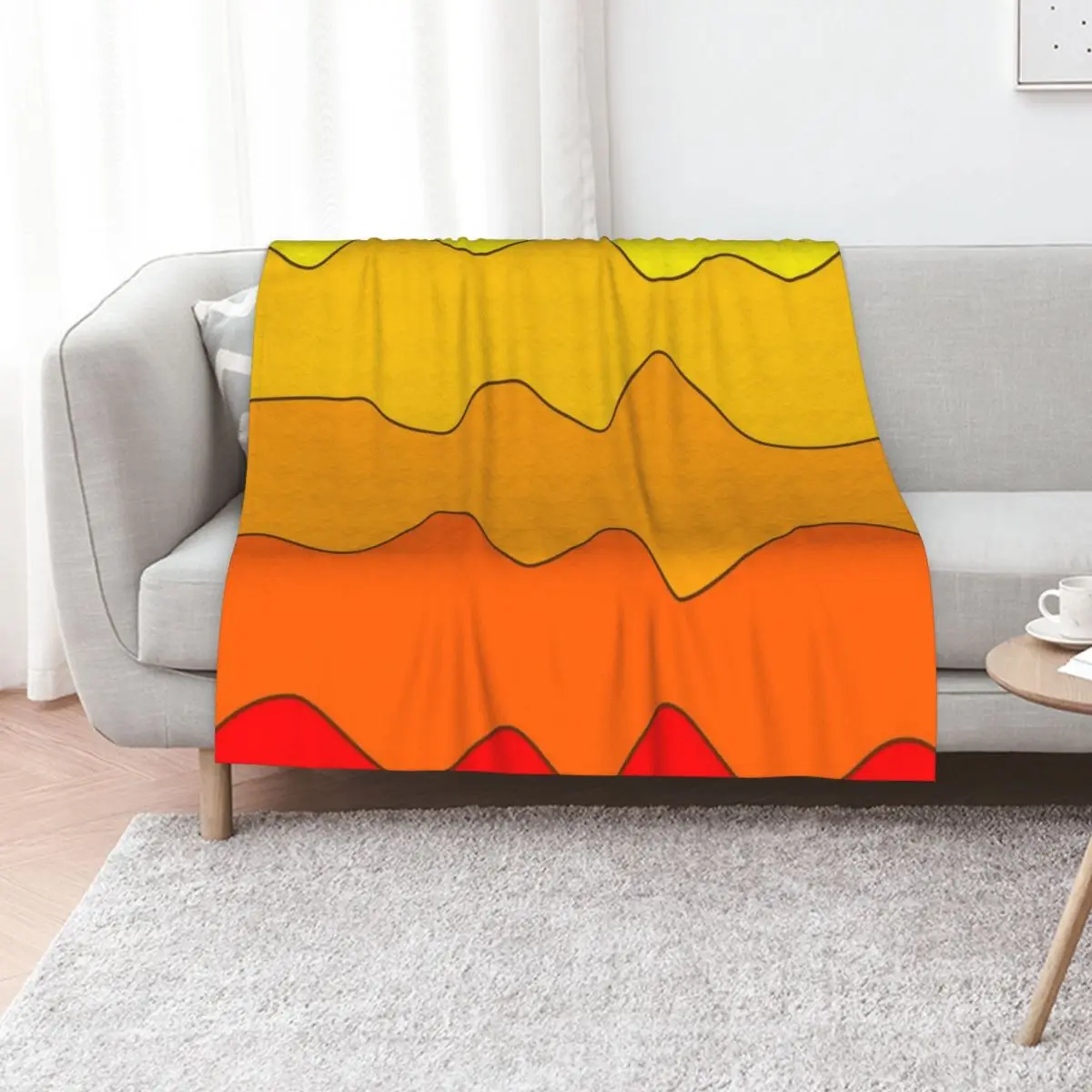 fire voice waves Throw Blanket Wrinkle Resistant Lightweight Blanket