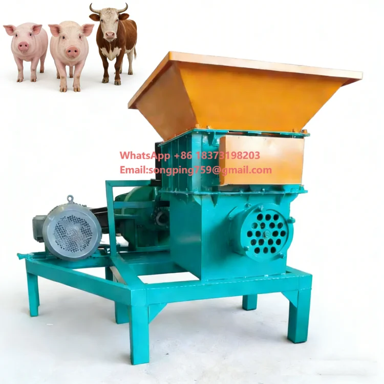 Large Industrial Meat Crusher New Whole Pigs and Sheep Shredding and Grinding Machine 1500kg/h