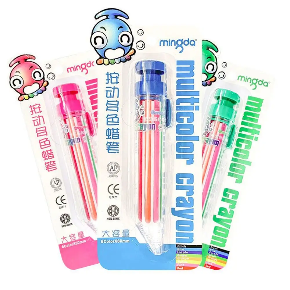 School Supplies Push Style Painting Pens Graffiti Tool Oil Pastel Multicolor Crayons Highlighter Marker Pen Colored Pencil
