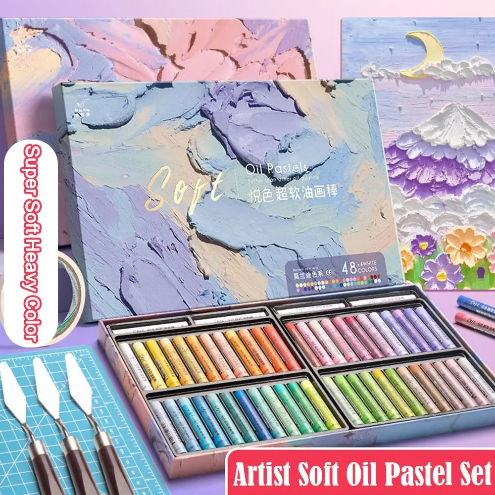 Gifts 24/36/48 Colors Artist Soft Oil Pastel Set Professional Safety Painting Stick Graffiti Art Crayons Art Supply