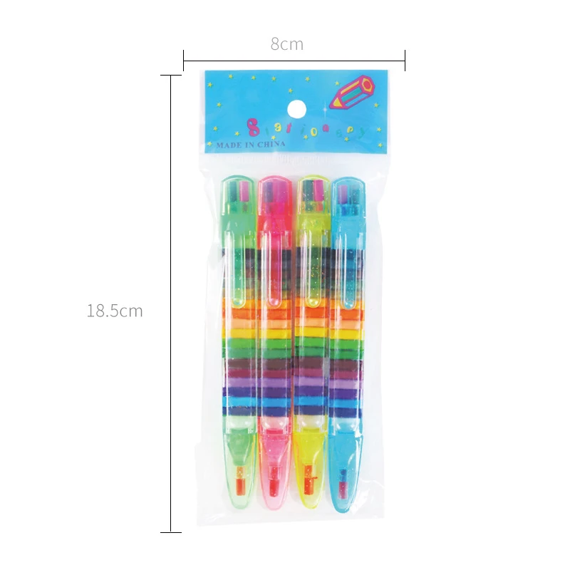 Kit 4pcs 20 Colors Crayon Pen for Children Painting