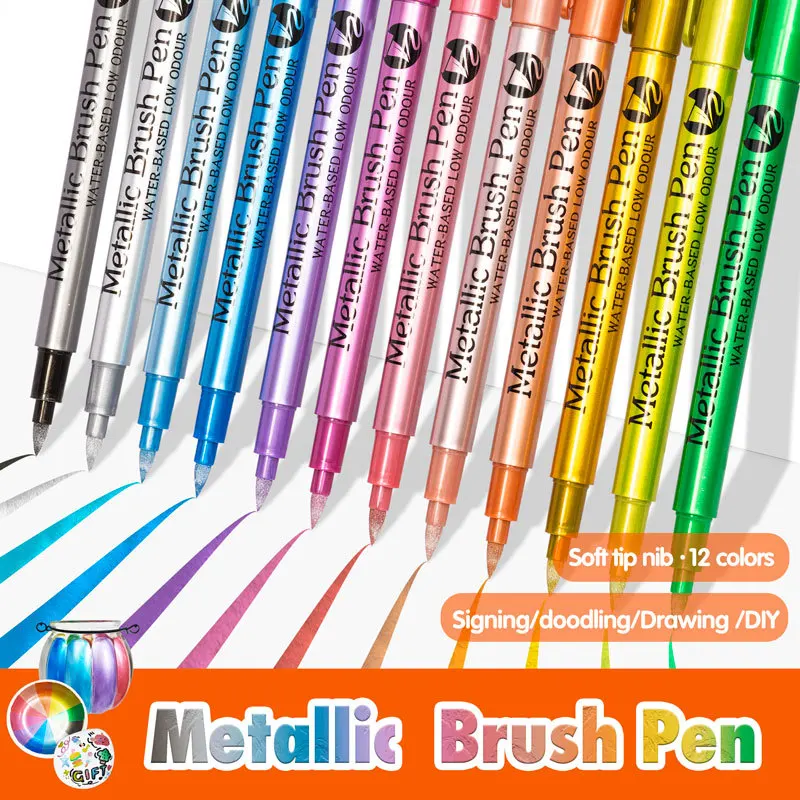 1pc Colors Metallic Waterproof Permanent Marker Pens for DIY Epoxy Resin Mold Drawing Supplies Craft Graffiti Marker Pen