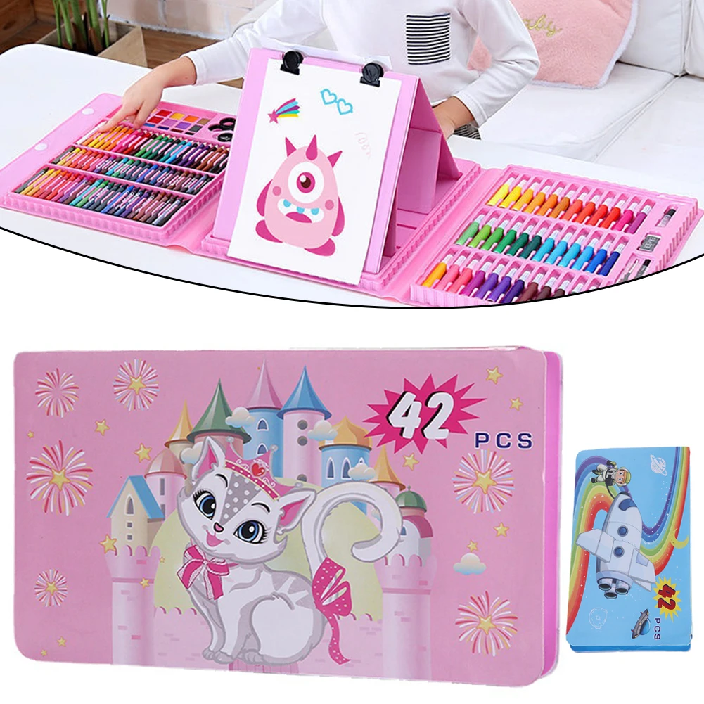Colorful Brush Set For Children Portable Colored Pencils Tools Artist Kit Drawing Painting Crayon Marker Pen Children's Day Gift
