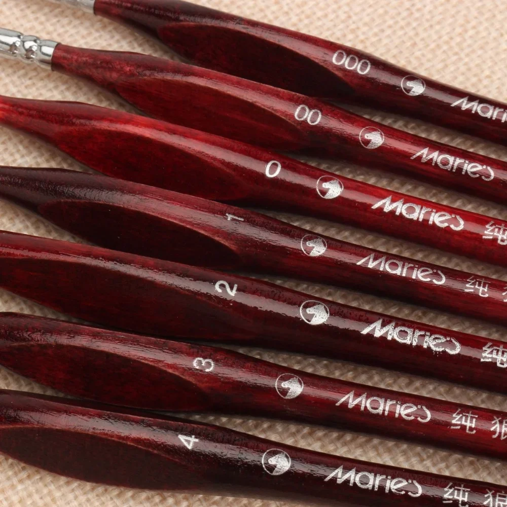 7Pcs Paint Brush Set Professional Sable Hair Art Nail Painting Drawing es    Pen
