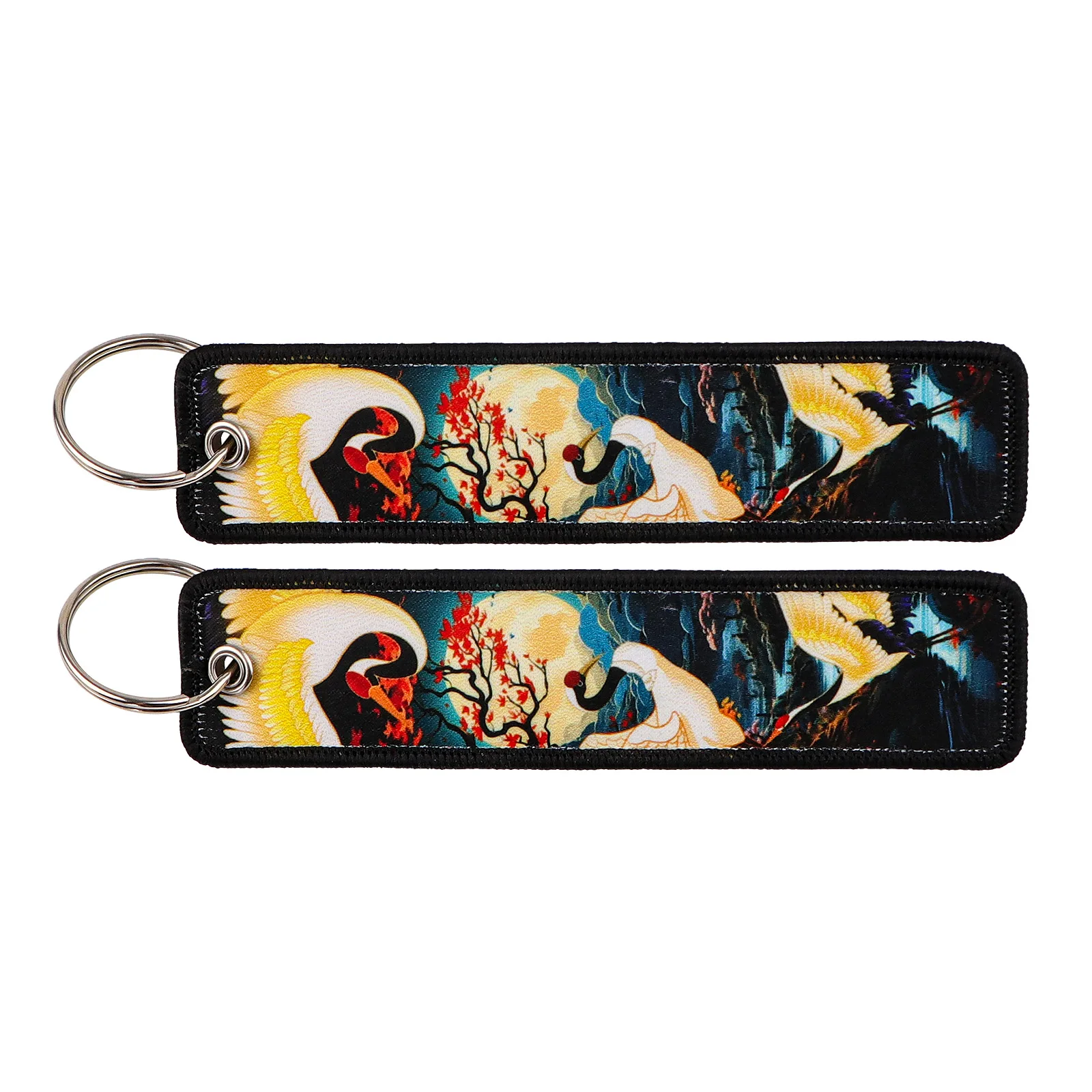New Japanese Keychain for Cars Backpack Key Holders Embroidery Keyrings Key Tag Jet Tag Accessories Gifts