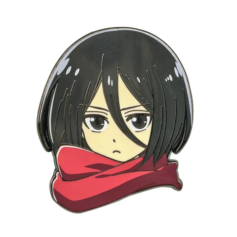 Attacking Giants Metal Brooch Mikasa Ackermann Backpack Decoration Badge Pins Y2k Fashion Toys Anime Cartoon Frind Kawaii Cute