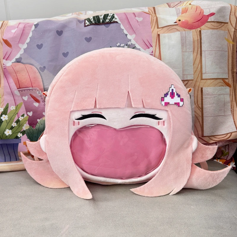 Anime Game Danganronpa Nanami ChiaKi Kawaii Face Cosplay Plush Itbag Lolita Women Shoulder Bag Funny Backpack Decor Fans Gifts
